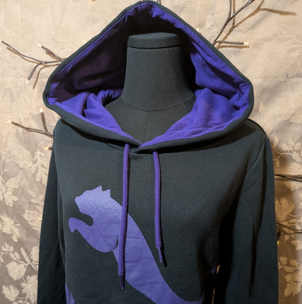 Puma Black And Purple Hoodie, Size L, NWT! - Picture 2 of 4